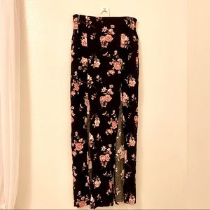 Black and rose skirt